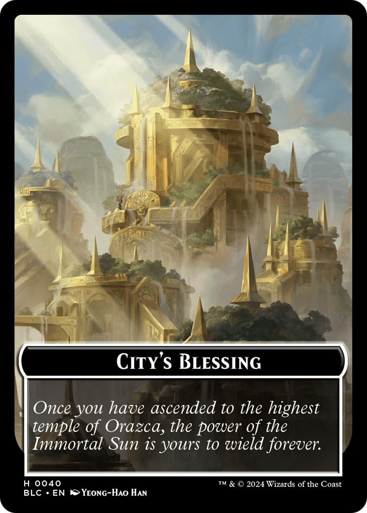 Hamster // City's Blessing Double-Sided Token [Bloomburrow Commander Tokens] | Tabernacle Games