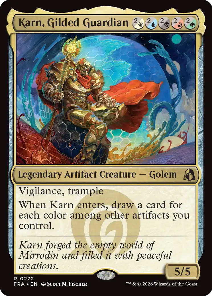 Karn, Gilded Guardian [Reality Fracture] | Tabernacle Games