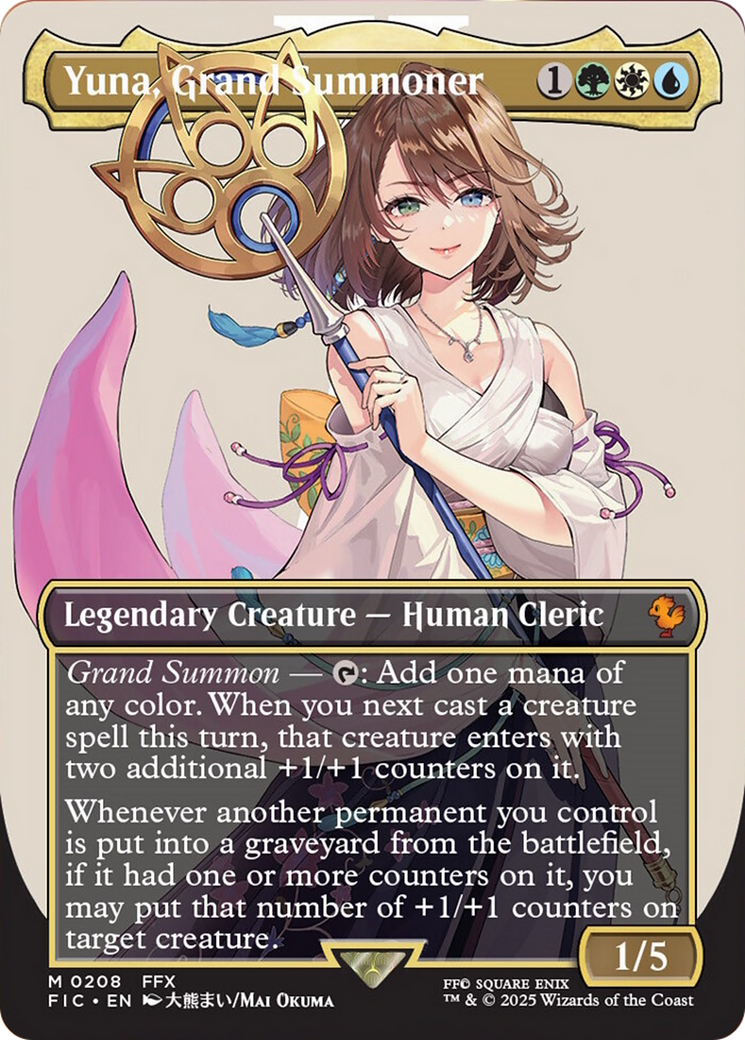 Yuna, Grand Summoner (Borderless) [FINAL FANTASY Commander] | Tabernacle Games