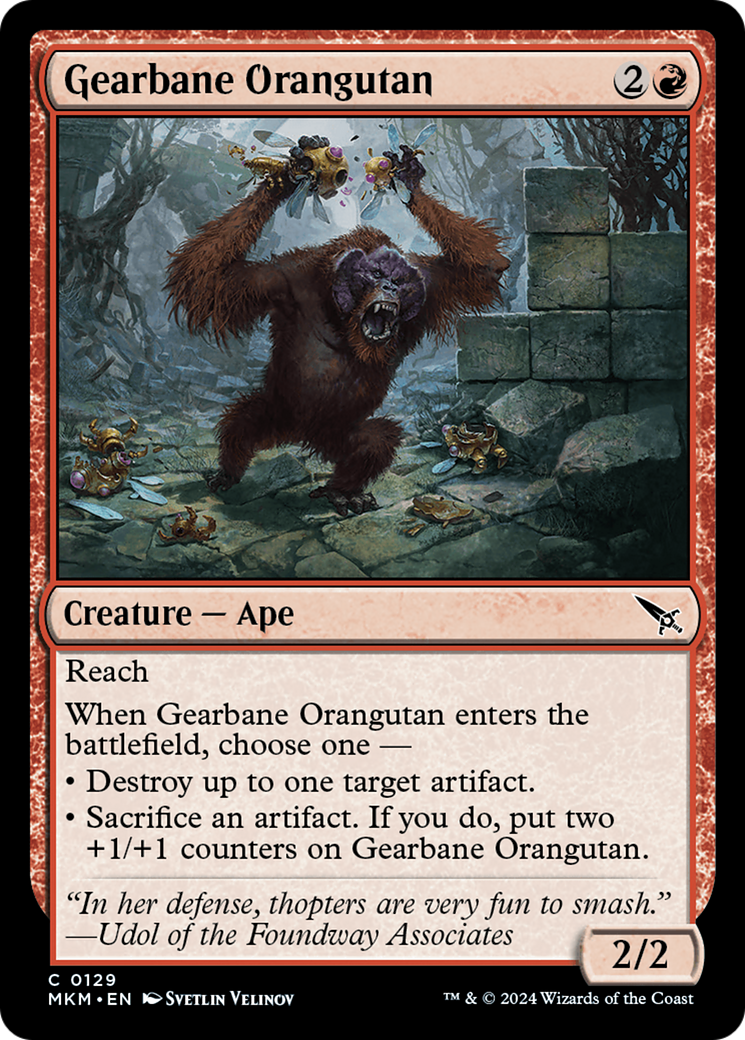 Gearbane Orangutan [Murders at Karlov Manor] | Tabernacle Games