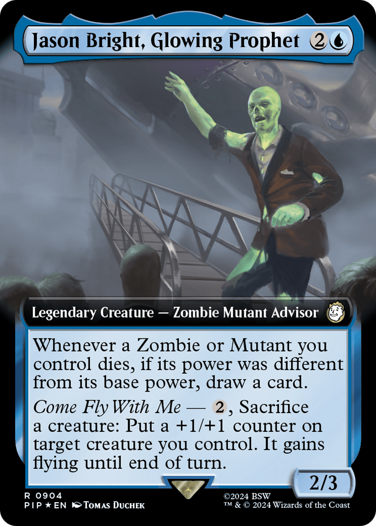 Jason Bright, Glowing Prophet (Extended Art) (Surge Foil) [Fallout] | Tabernacle Games