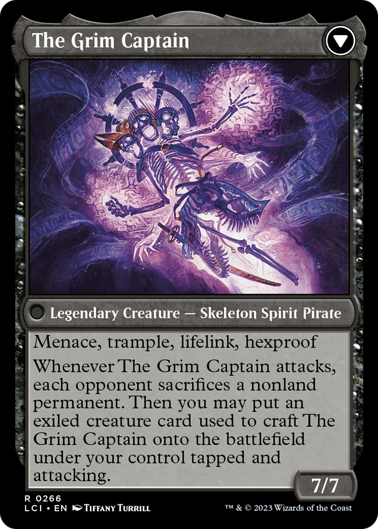 Throne of the Grim Captain // The Grim Captain [The Lost Caverns of Ixalan Prerelease Cards] | Tabernacle Games