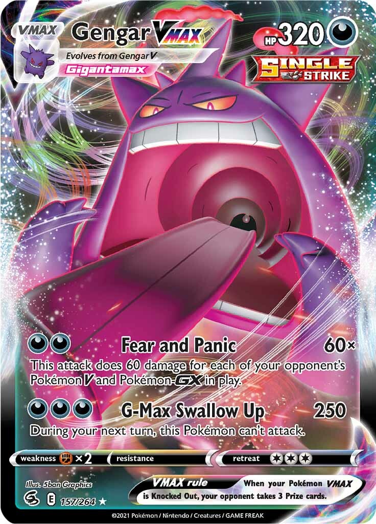 Gengar VMAX (157/264) [Sword & Shield: Fusion Strike] | Tabernacle Games