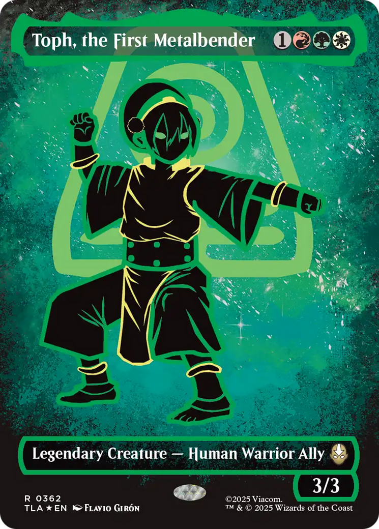 Toph, the First Metalbender (Borderless) (Neon Ink Foil) [Avatar: The Last Airbender] | Tabernacle Games