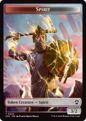 Spirit (0025) // Copy Double-Sided Token [Secrets of Strixhaven Commander Tokens] | Tabernacle Games