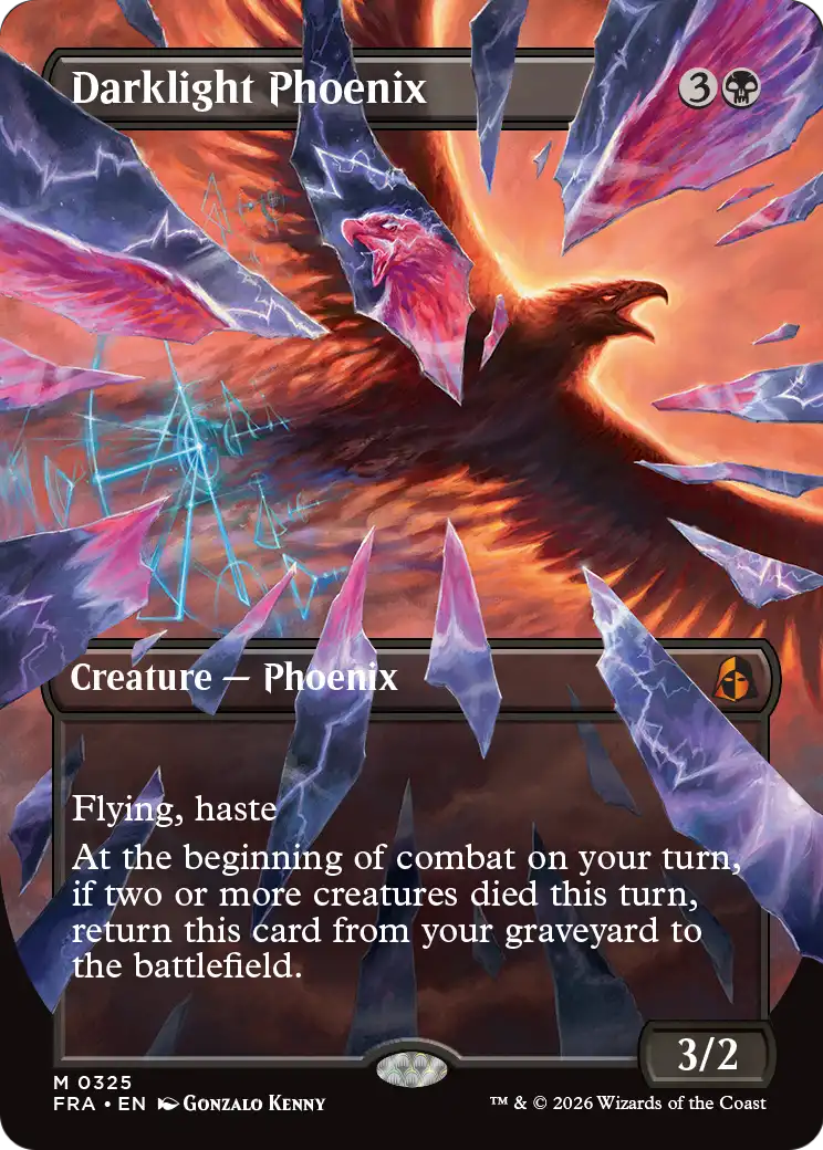 Darklight Phoenix (Borderless) (0325) [Reality Fracture] | Tabernacle Games