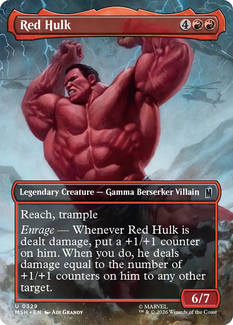 Red Hulk (Borderless) [Marvel Super Heroes] | Tabernacle Games