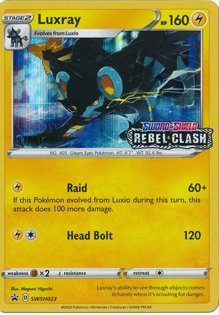 Luxray (SWSH023) (Staff Prerelease Promo) [Sword & Shield: Black Star Promos] | Tabernacle Games