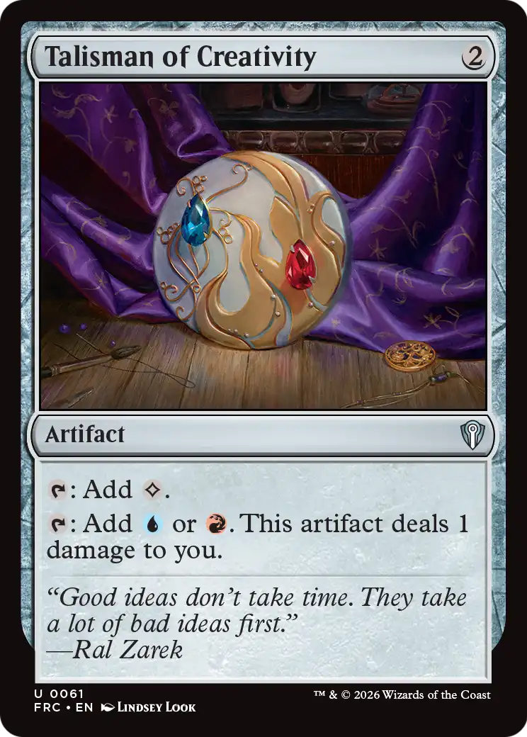 Talisman of Creativity [Reality Fracture Commander] | Tabernacle Games