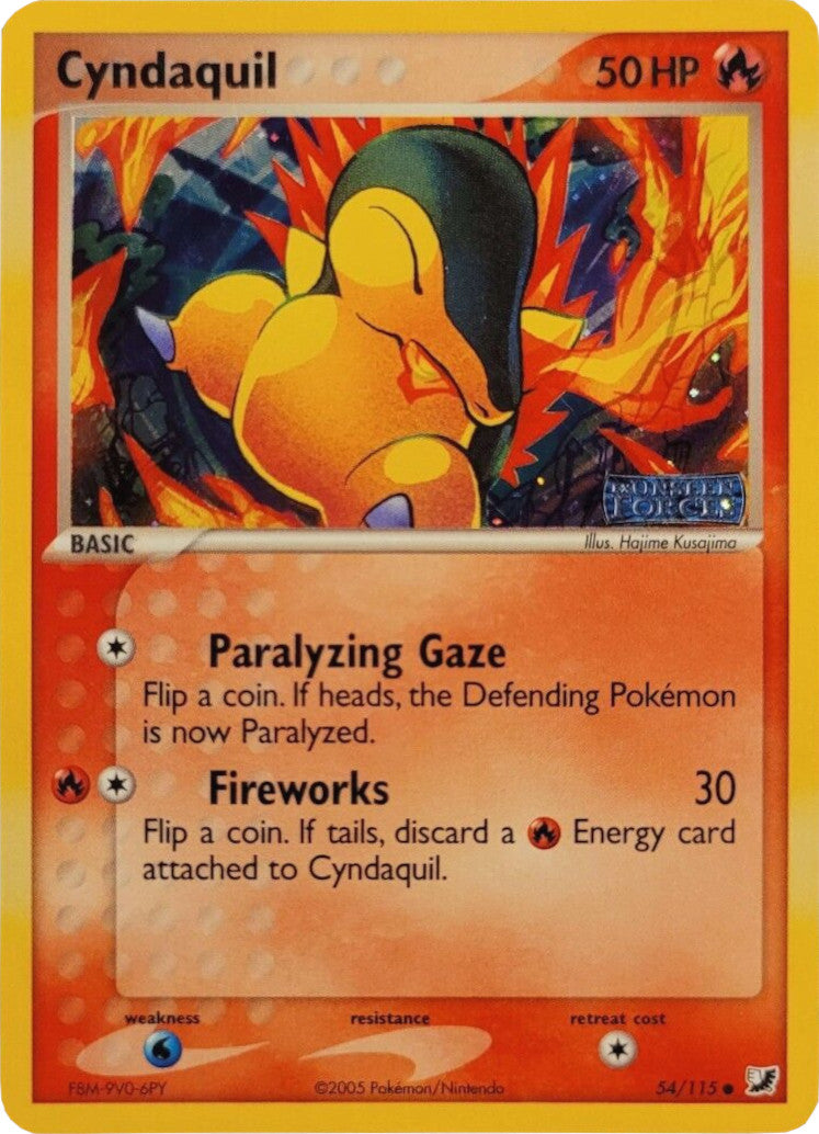 Cyndaquil (54/115) (Stamped) [EX: Unseen Forces] | Tabernacle Games