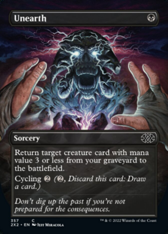 Unearth (Borderless Alternate Art) [Double Masters 2022] | Tabernacle Games