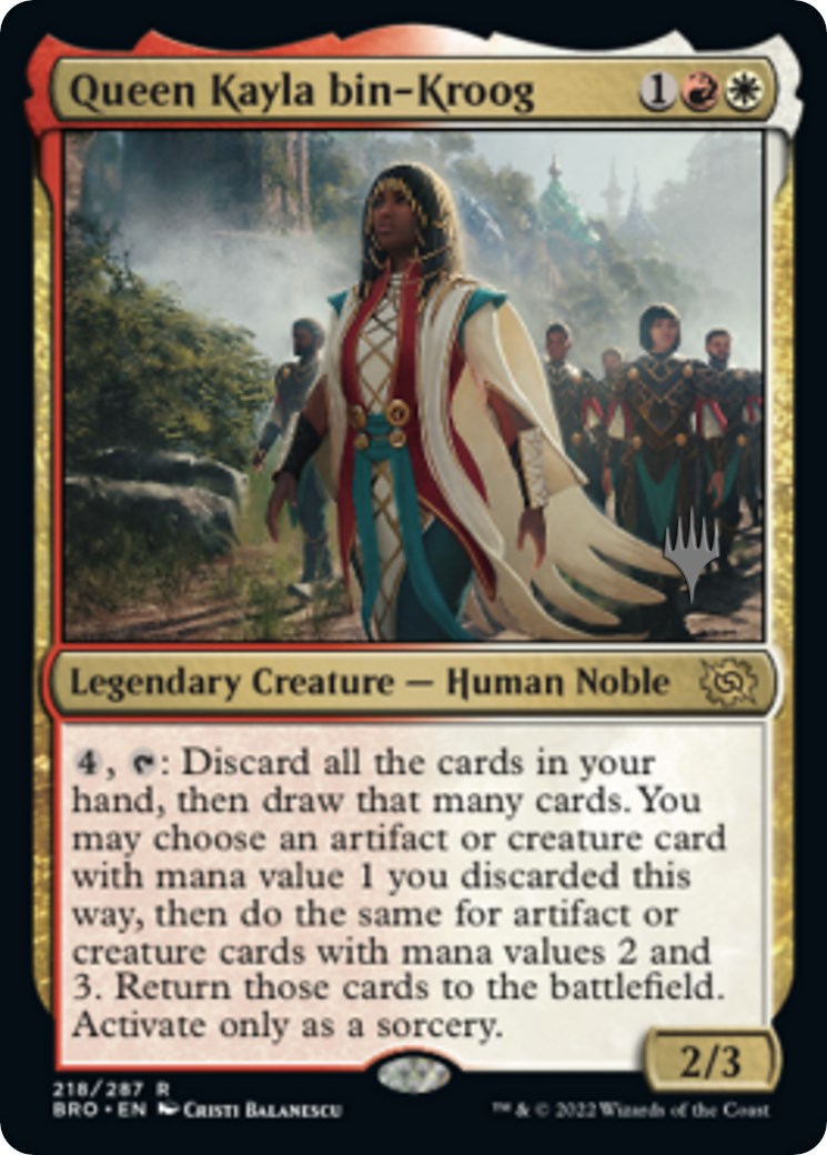 Queen Kayla bin-Kroog (Promo Pack) [The Brothers' War Promos] | Tabernacle Games