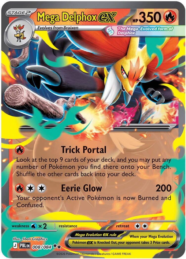 Mega Delphox ex (008/084) [Mega Evolution: Pitch Black] | Tabernacle Games