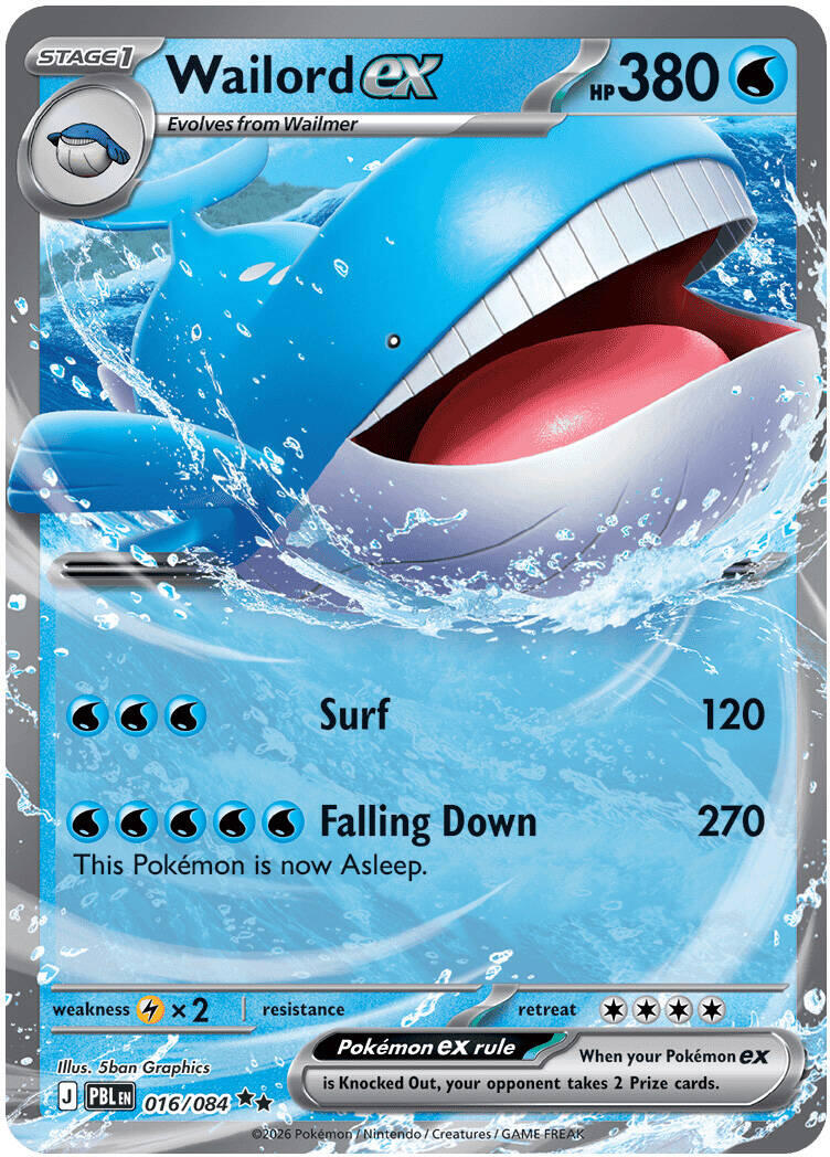 Wailord ex (016/084) [Mega Evolution: Pitch Black] | Tabernacle Games