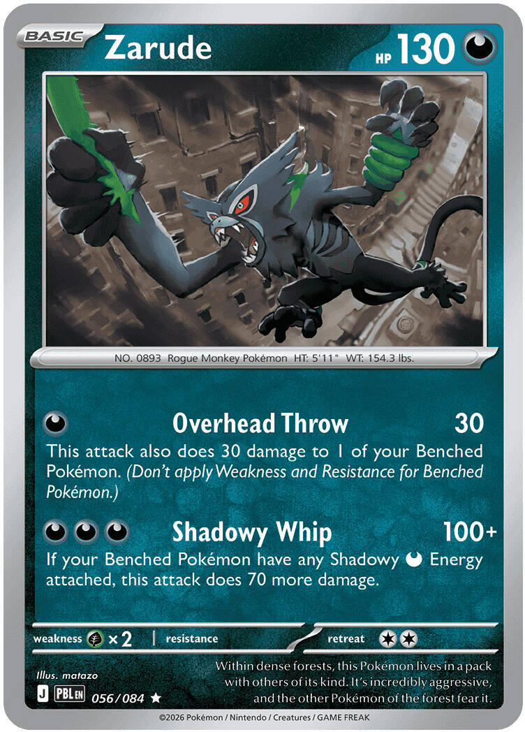 Zarude (056/084) [Mega Evolution: Pitch Black] | Tabernacle Games