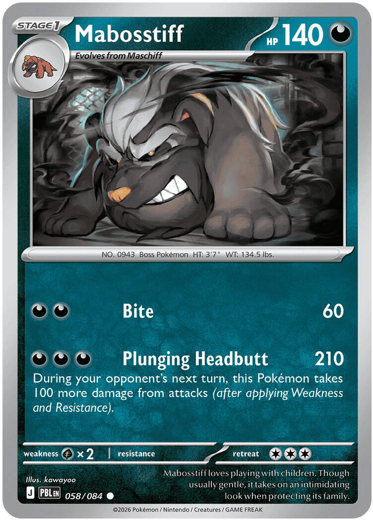 Mabosstiff (058/084) [Mega Evolution: Pitch Black] | Tabernacle Games