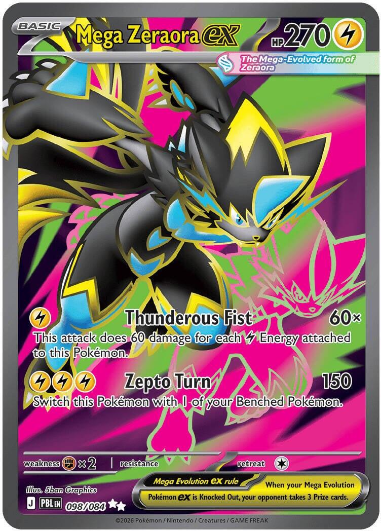 Mega Zeraora ex (098/084) [Mega Evolution: Pitch Black] | Tabernacle Games