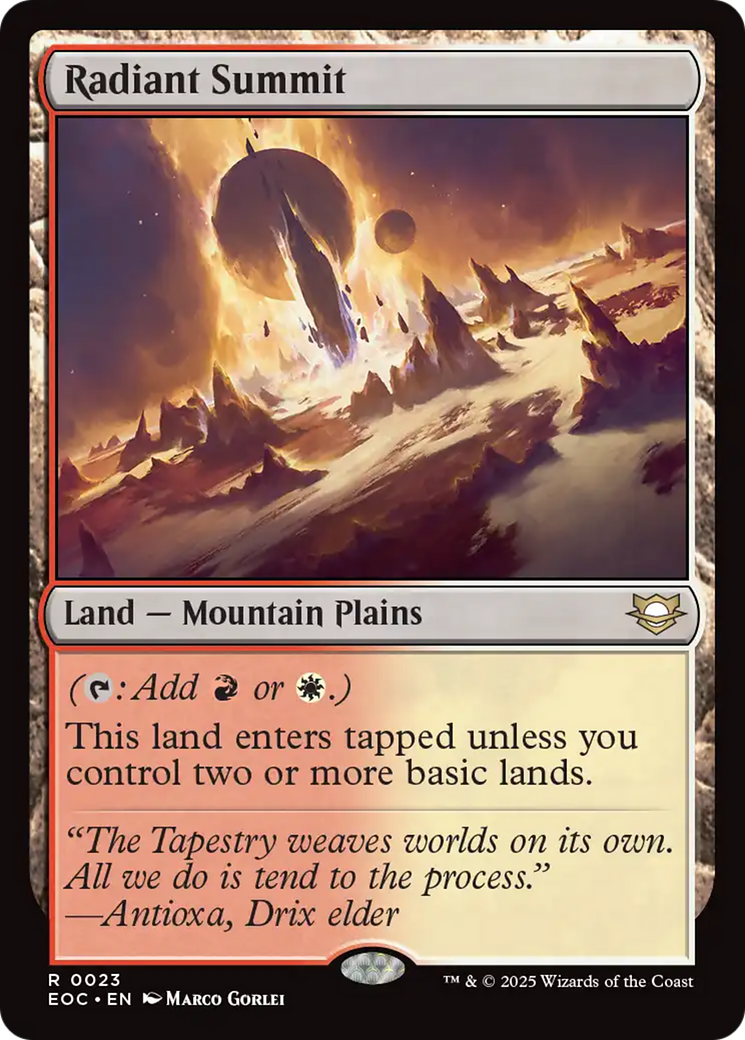 Radiant Summit [Edge of Eternities Commander] | Tabernacle Games
