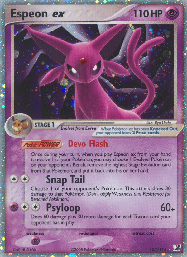 Espeon ex (102/115) [EX: Unseen Forces] | Tabernacle Games