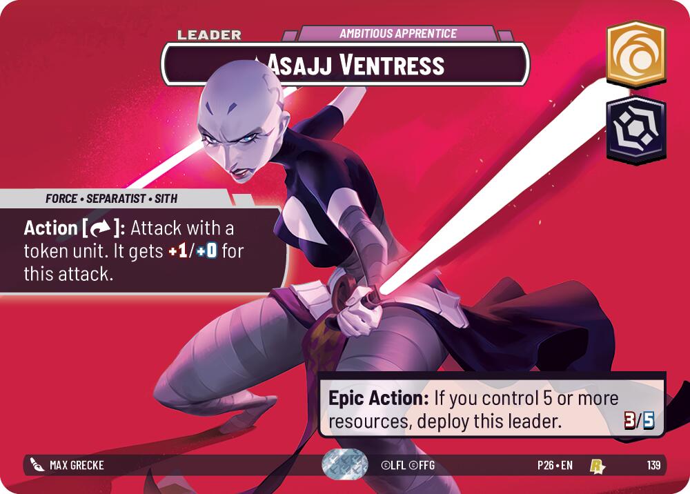 Asajj Ventress - Ambitious Apprentice (139) (Prize Wall) (139) [Galactic Championship 2026] | Tabernacle Games