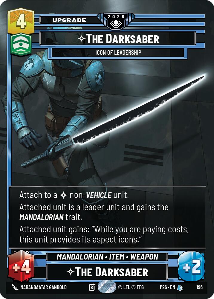The Darksaber - Icon of Leadership (196) (196) [Galactic Championship 2026] | Tabernacle Games