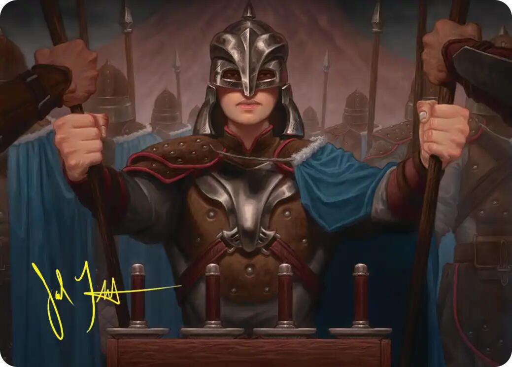 Bard's Attendant Art Card (Gold-Stamped Signature) [The Hobbit Art Series] | Tabernacle Games