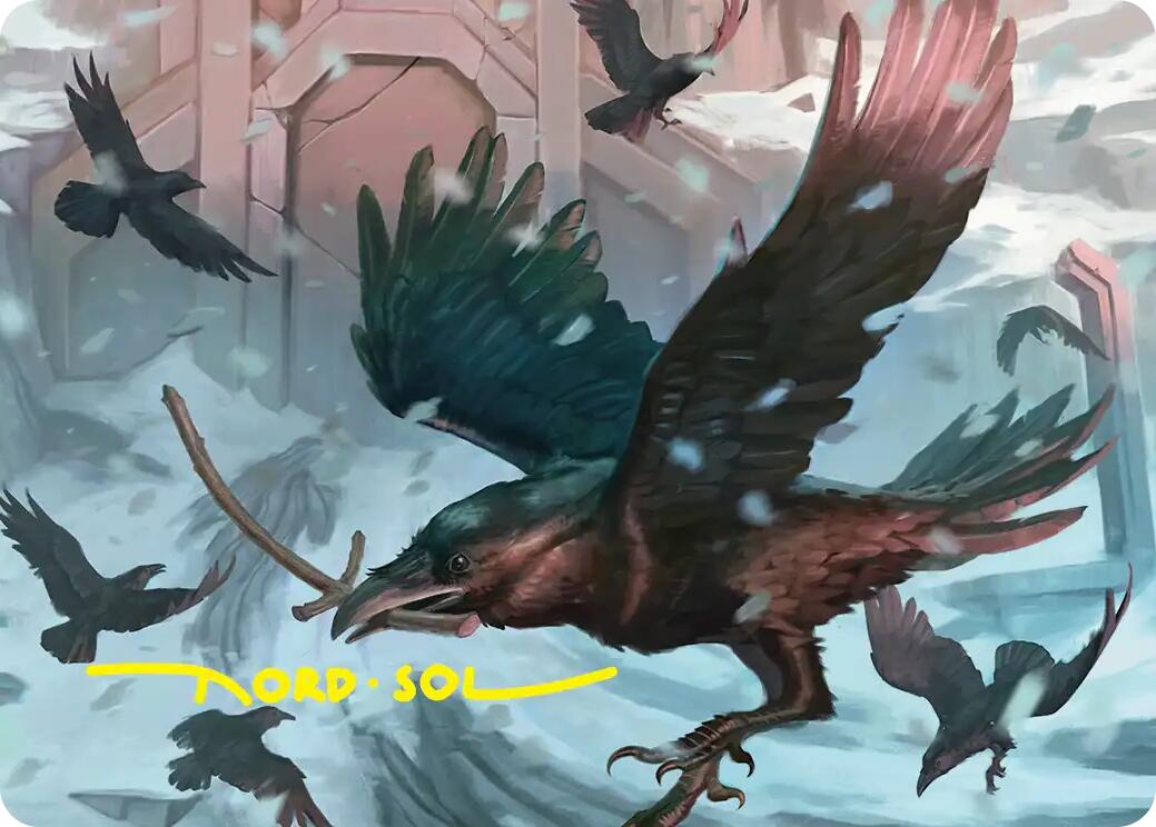 Ravenhill Flock Art Card (Gold-Stamped Signature) [The Hobbit Art Series] | Tabernacle Games