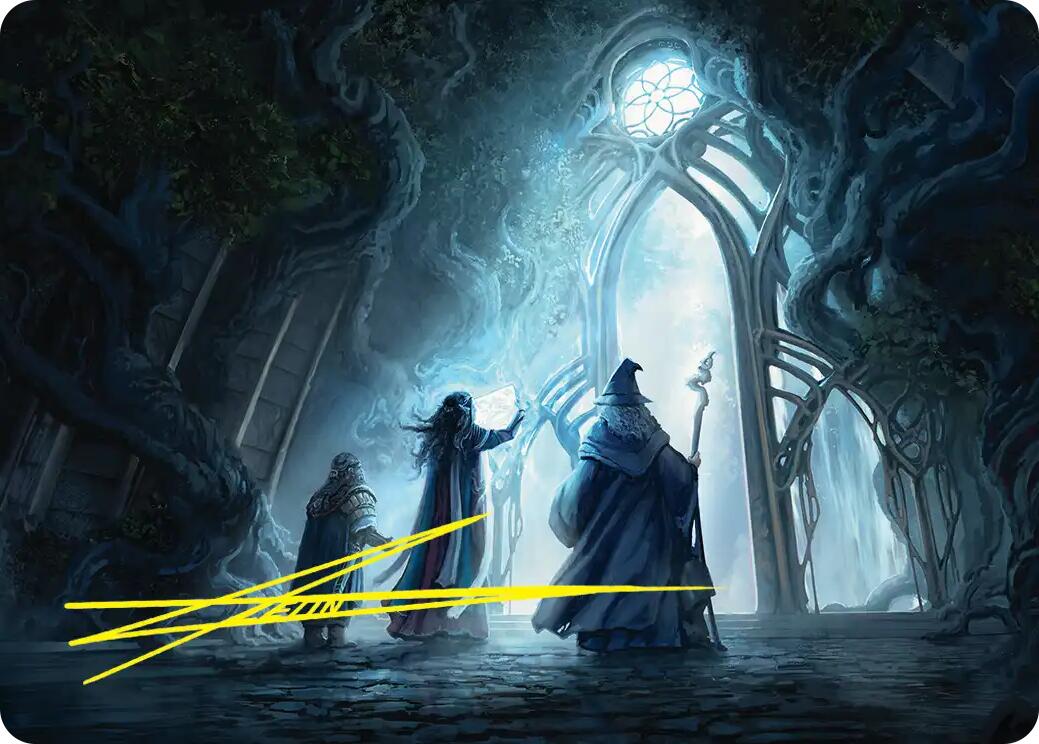 Uncover the Moon-Letters Art Card (Gold-Stamped Signature) [The Hobbit Art Series] | Tabernacle Games