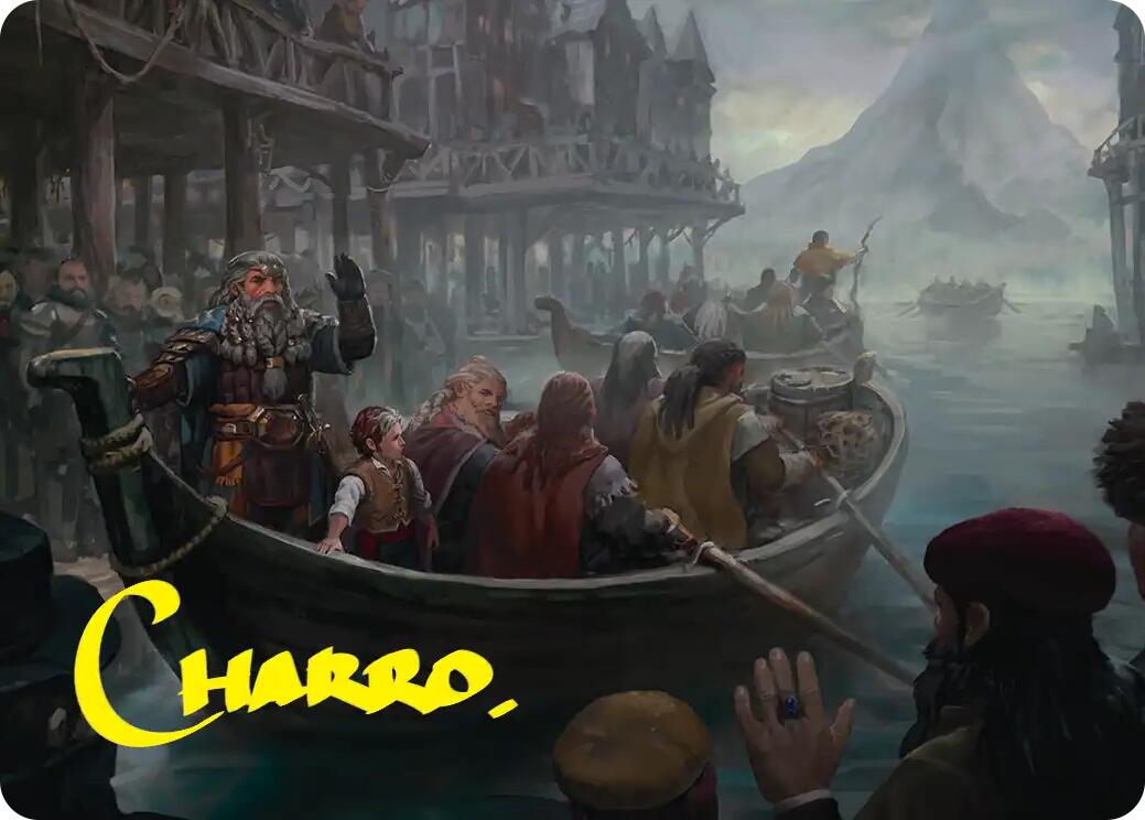 Uneasy Partings Art Card (Gold-Stamped Signature) [The Hobbit Art Series] | Tabernacle Games