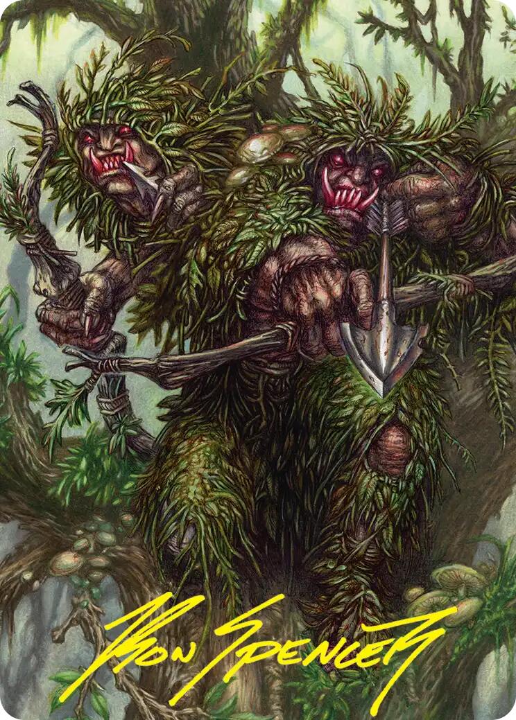 Orcish Bowmasters Art Card (Gold-Stamped Signature) [The Hobbit Art Series] | Tabernacle Games