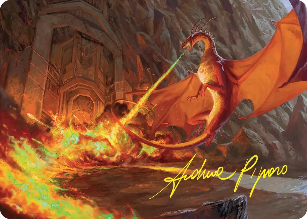 Smaug's Fury Art Card (Gold-Stamped Signature) [The Hobbit Art Series] | Tabernacle Games