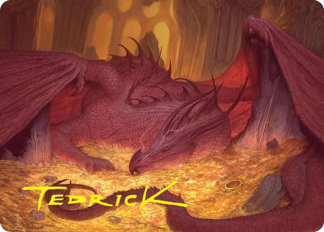 Smaug the Magnificent Art Card (Gold-Stamped Signature) [The Hobbit Art Series] | Tabernacle Games