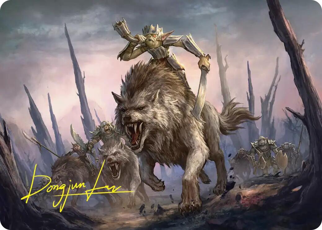 Signal the Onslaught Art Card (Gold-Stamped Signature) [The Hobbit Art Series] | Tabernacle Games