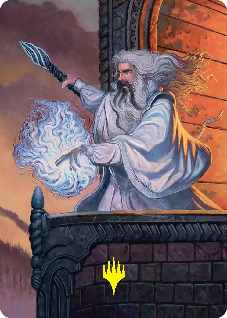 Saruman of Many Colors Art Card (Gold-Stamped) [The Hobbit Art Series] | Tabernacle Games