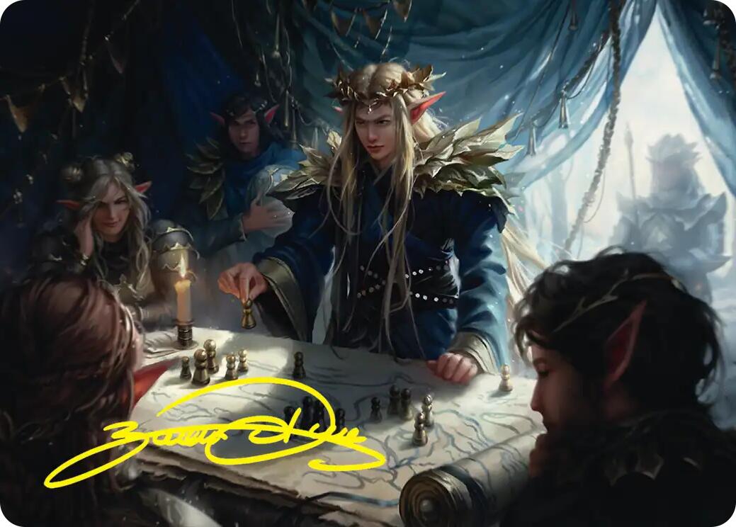 Thranduil the Strategist Art Card (Gold-Stamped Signature) [The Hobbit Art Series] | Tabernacle Games