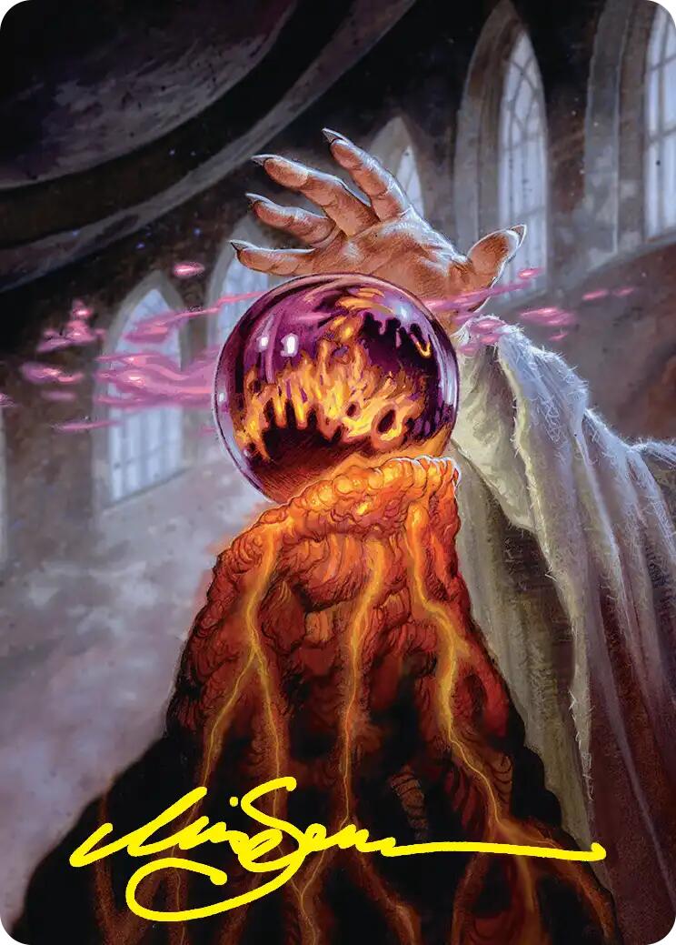 Palantir of Orthanc Art Card (Gold-Stamped Signature) [The Hobbit Art Series] | Tabernacle Games
