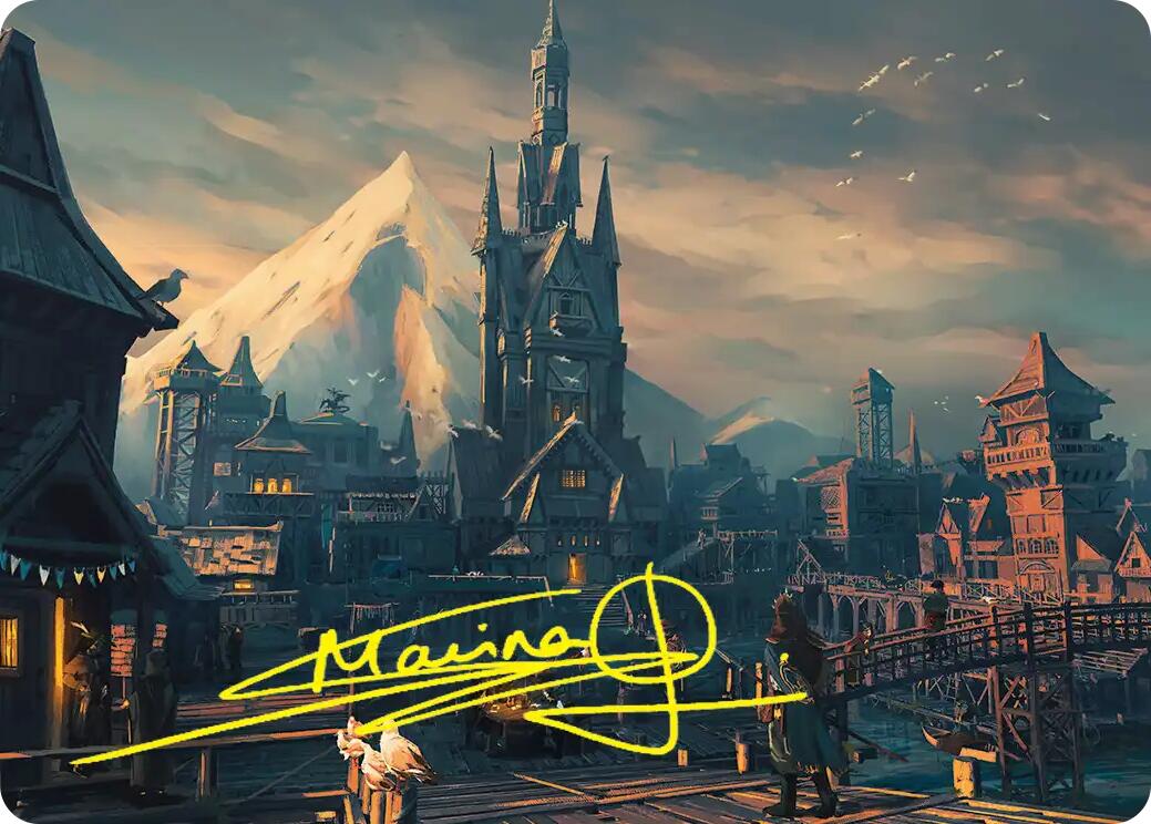 Lake-town Art Card (Gold-Stamped Signature) [The Hobbit Art Series] | Tabernacle Games