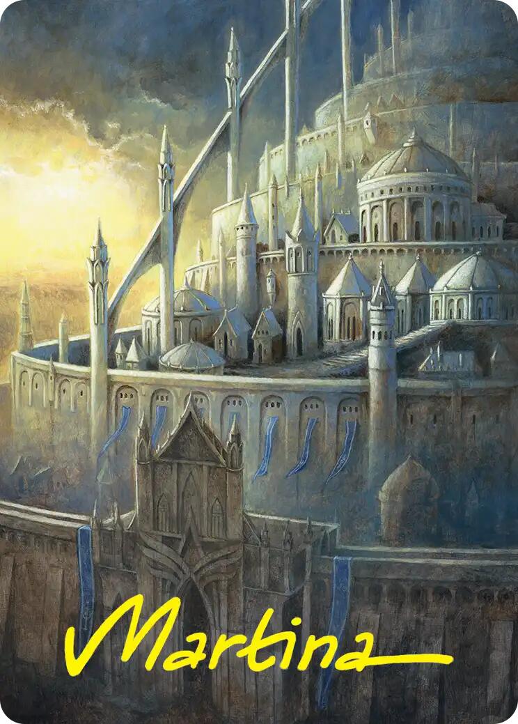 Minas Tirith Art Card (Gold-Stamped Signature) [The Hobbit Art Series] | Tabernacle Games