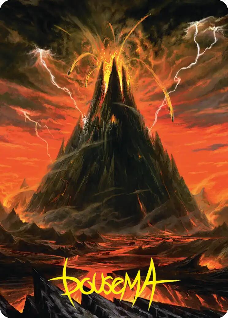 Mount Doom Art Card (Gold-Stamped Signature) [The Hobbit Art Series] | Tabernacle Games