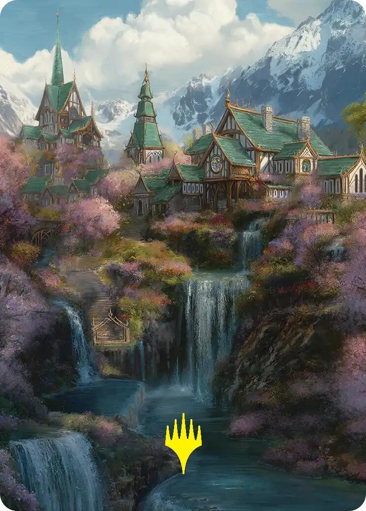 Rivendell Art Card (Gold-Stamped) [The Hobbit Art Series] | Tabernacle Games
