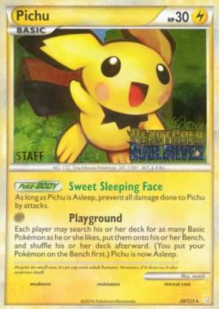 Pichu (28/123) (Staff Prerelease Promo) [Nintendo: Black Star Promos] | Tabernacle Games