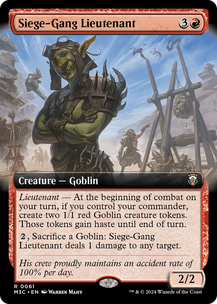 Siege-Gang Lieutenant (Extended Art) (Ripple Foil) [Modern Horizons 3 Commander] | Tabernacle Games