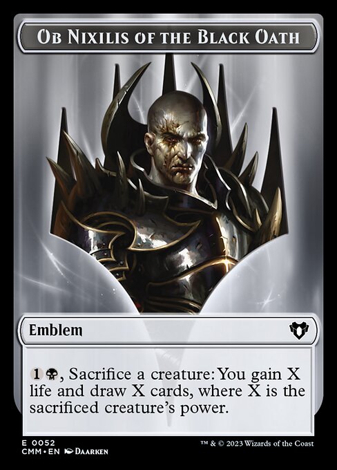 Eldrazi // Emblem - Ob Nixilis of the Black Oath Double-Sided Token [Commander Masters Tokens] | Tabernacle Games