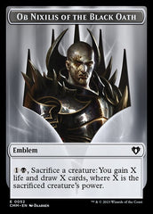 Eldrazi // Emblem - Ob Nixilis of the Black Oath Double-Sided Token [Commander Masters Tokens] | Tabernacle Games