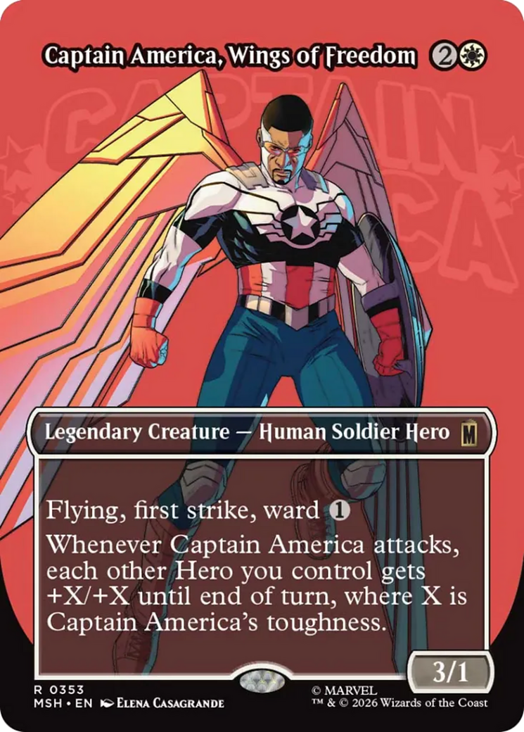Captain America, Wings of Freedom (Borderless) [Marvel Super Heroes] | Tabernacle Games