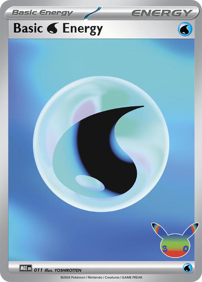Basic Water Energy (011) (30th Celebration) [Mega Evolution Energies] | Tabernacle Games