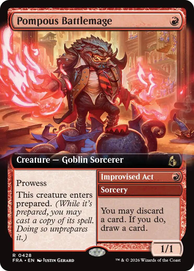 Pompous Battlemage (Extended Art) [Reality Fracture] | Tabernacle Games