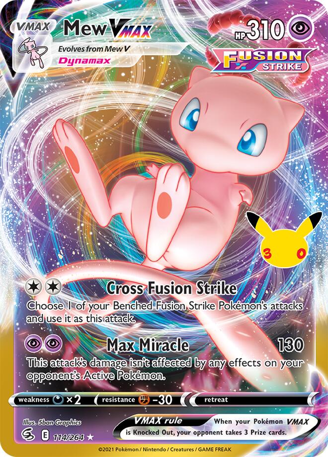 Mew VMAX (114/264) [Mega Evolution: 30th Celebration Classic Collection] | Maze of Fitzroy