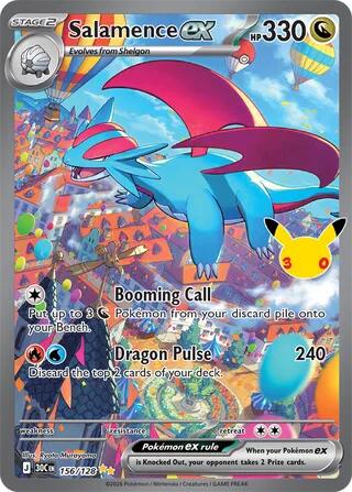 Salamence ex (156/128) [Mega Evolution: 30th Celebration] | Maze of Fitzroy