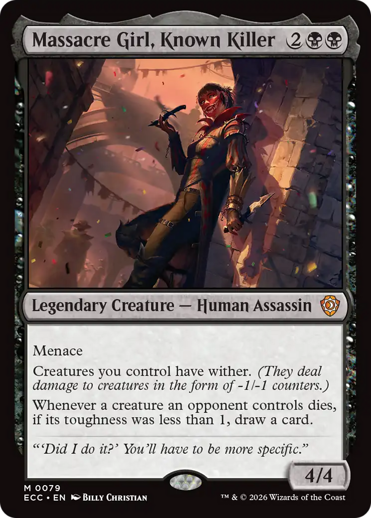 Massacre Girl, Known Killer [Lorwyn Eclipsed Commander] | Tabernacle Games